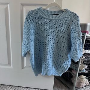 Geo Stitch Elbow Sleeve Sweater